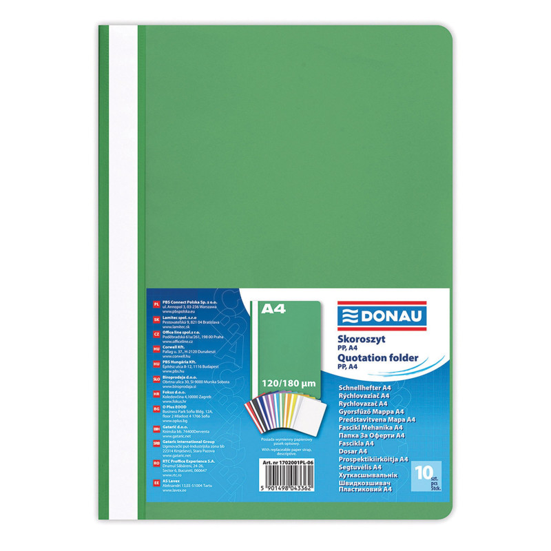 Segtuvėlis  A4  PP  žalias