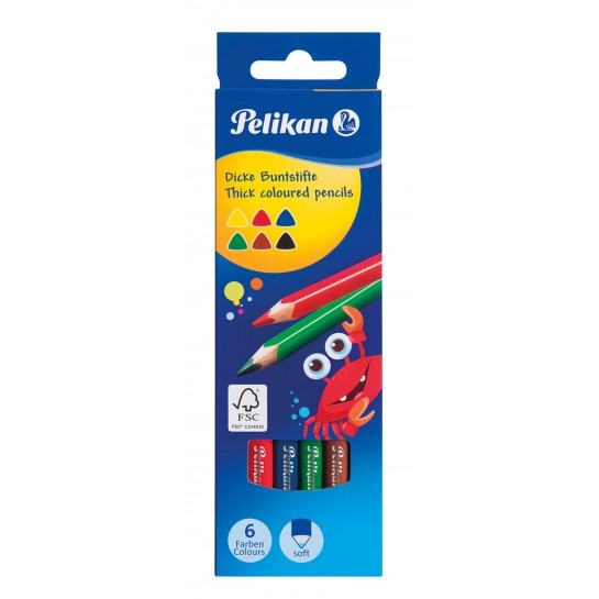 Spalvoti trikamp.pieštukai 6sp. BSD6DN Spalvoti trikamp.pieštukai 6sp. BSD6DN