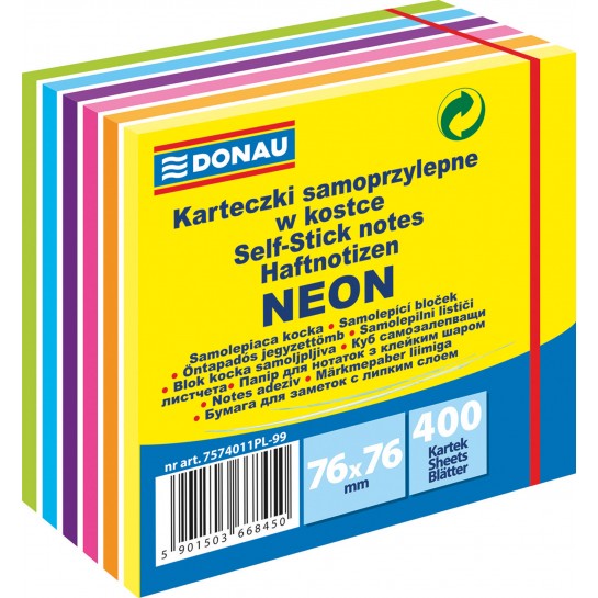 Lipnūs lapeliai 76x76/400, neon-pasteliniai Lipnūs lapeliai 76x76/400, neon-pasteliniai