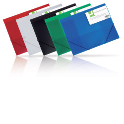 Aplankas PP su guma A4 transparent  baltas skaidrus