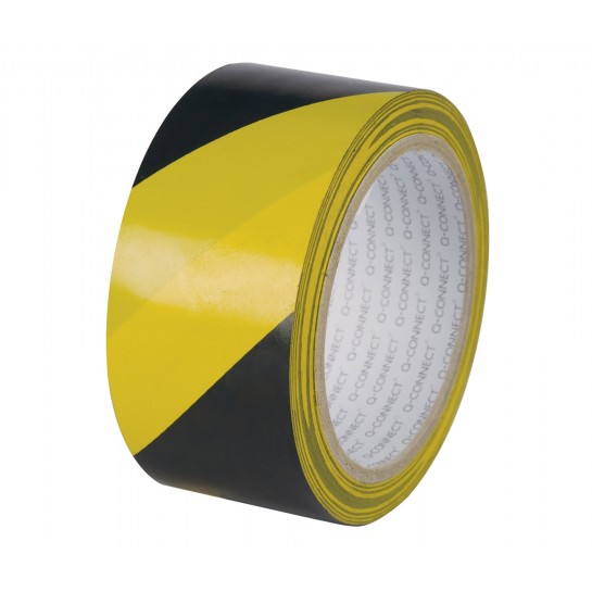 Signalinė juosta lipni 48mm x 20m juoda&geltona