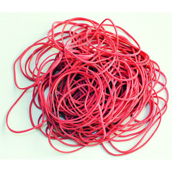 Gumytės 100g, 50mm, raudonos