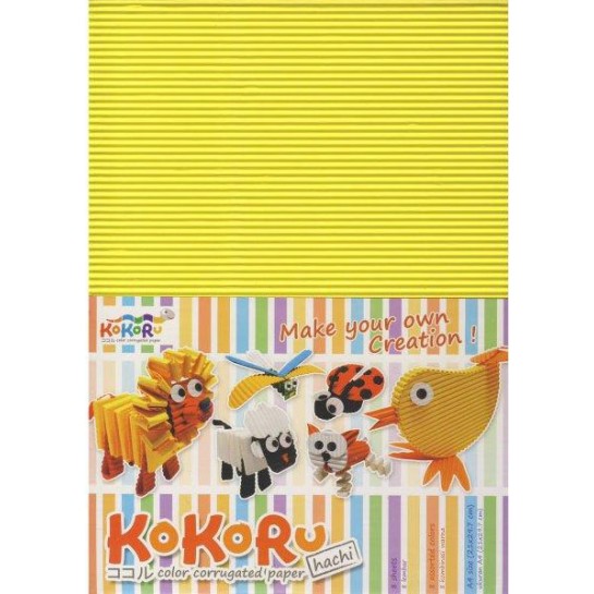 Spalvotas gofruotas kartonas A4/8l 275g Spalvotas gofruotas kartonas A4/8l 275g