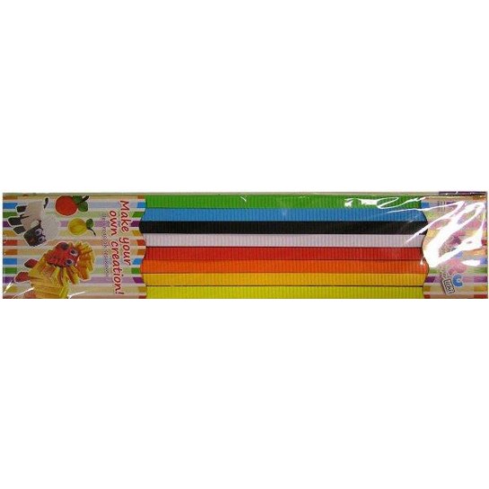 Spalvoto gofr.kartono juostos 56vnt275g* Spalvoto gofr.kartono juostos 56vnt275g*