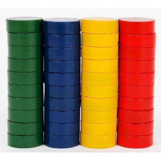 Magnetukai 15mm, 40vnt., spalvoti Magnetukai 15mm, 40vnt., spalvoti