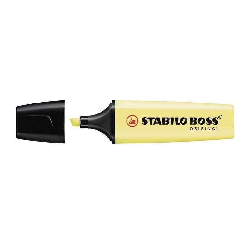 Teksto žymeklis BOSS pastel. pieno geltonas