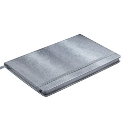 Knygutė INGOT 125x195mm 80l lang., sidabrinė