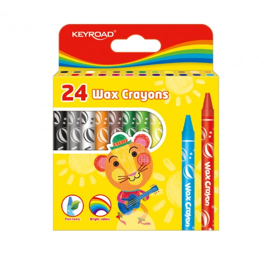 Kreidutės vaškinės, spalvotos 8mm, 24vnt Kreidutės vaškinės, spalvotos 8mm, 24vnt