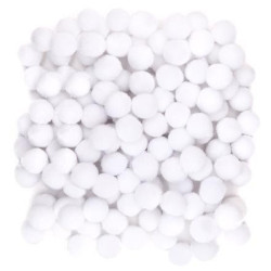 Akriliniai burbuliukai balti 120vnt. 1cm