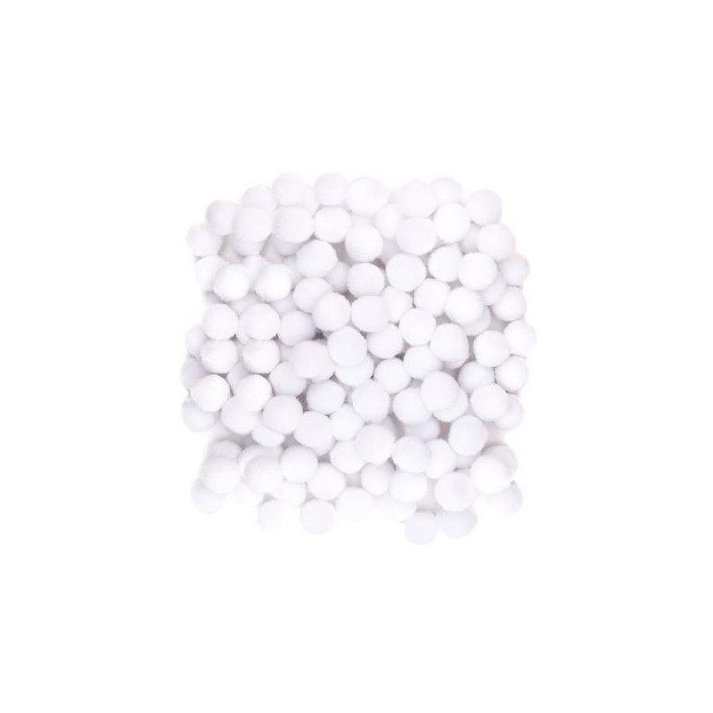 Akriliniai burbuliukai balti 120vnt. 1cm