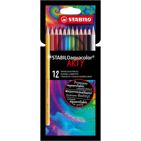 Pieštukai spalvoti akvareliniai ARTY 12vnt.