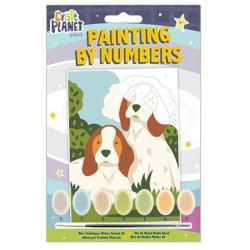 Paveikslas spalvinimui pagal skaičius A5 ŠUNYS