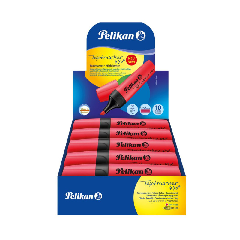 Teksto žymeklis 490 fluo raudonas Teksto žymeklis 490 fluo raudonas