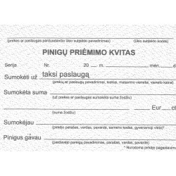Pinigų priėmimo kvitai...