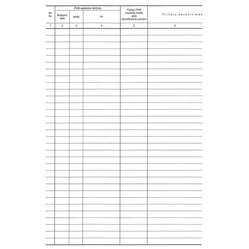 Išrašomų PVM sąsk.-faktūr.registrasA4/48