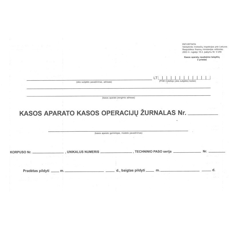 EKA operacijų žurnalas 2234 (horiz.)
