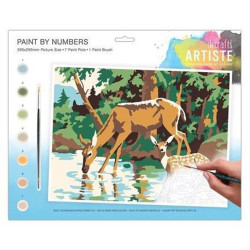 Paveikslas spalvinimui pagal skaičius STIRNOS