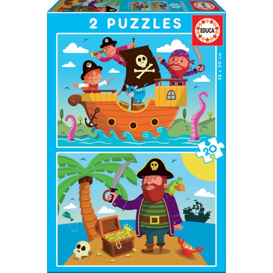 Dėlionė (puzzle) 2x20 PIRATAI 3-5 metų