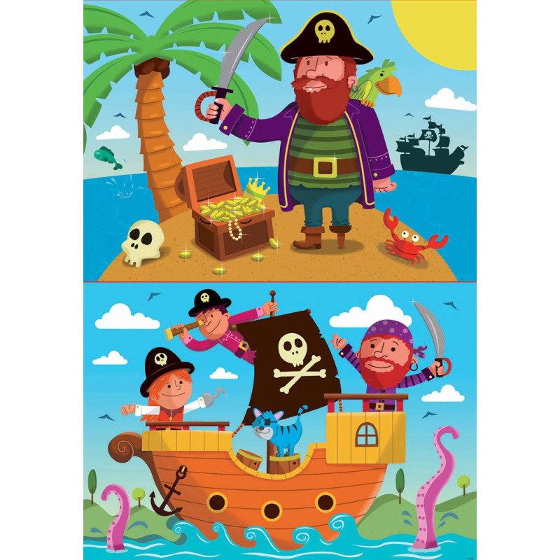 Dėlionė (puzzle) 2x20 PIRATAI 3-5 metų Dėlionė (puzzle) 2x20 PIRATAI 3-5 metų