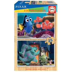 Dėlionė (puzzle) 2x25 DISNEY PIXAR 3-5 metų