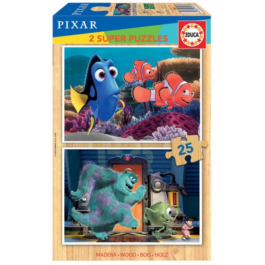 Dėlionė (puzzle) 2x25 DISNEY PIXAR 3-5 metų