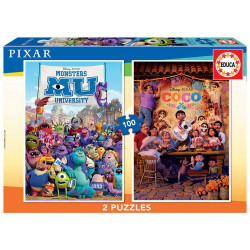 Dėlionė (puzzle) 2x100 DISNEY PIXAR 6-8 metų