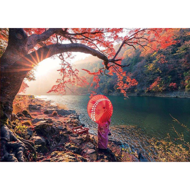 Dėlionė (puzzle) 1000 SAULĖTEKIS KASTSUROS UPĖJE, JAPONIJA 12-99 metų Dėlionė (puzzle) 1000 SAULĖTEKIS KASTSUROS UPĖJE, JAPONIJA 12-99 metų