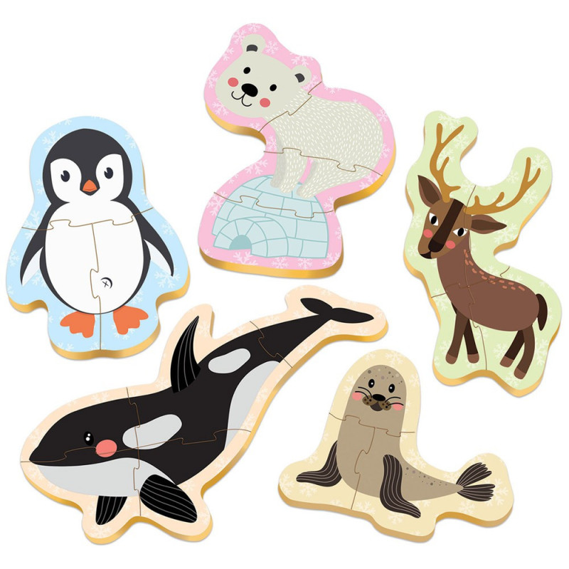 5 dėlionės (puzzle) BABY ANIMALS POLARES 2-4 metų 5 dėlionės (puzzle) BABY ANIMALS POLARES 2-4 metų