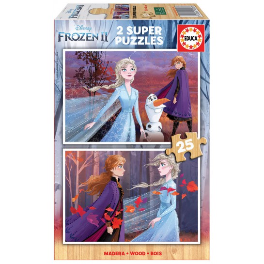 2 dėlionės (puzzle) 2x25 FROZEN II