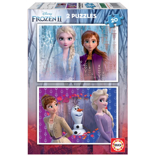 2 dėlionės (puzzle) 2x20 FROZEN II