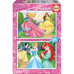 2 dėlionės (puzzle) 2x20 PRINCESĖS