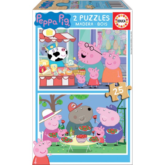 2 dėlionės (puzzle) 2x25 PEPPA kiaulė 3+