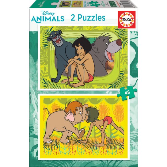2 dėlionės (puzzle) 2x48 MAUGLIS