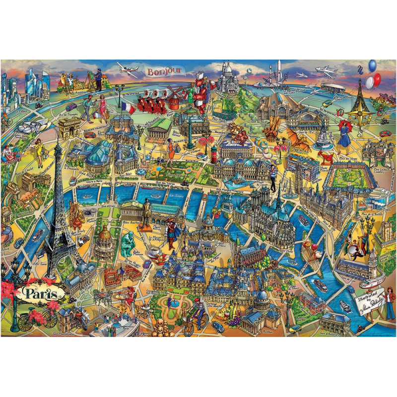 Dėlionė (puzzle) 500 PARYŽIAUS MIESTO ŽEMĖLAPIS Dėlionė (puzzle) 500 PARYŽIAUS MIESTO ŽEMĖLAPIS