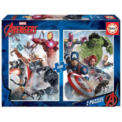 2 dėlionės (puzzle) 2x500 AVENGERS