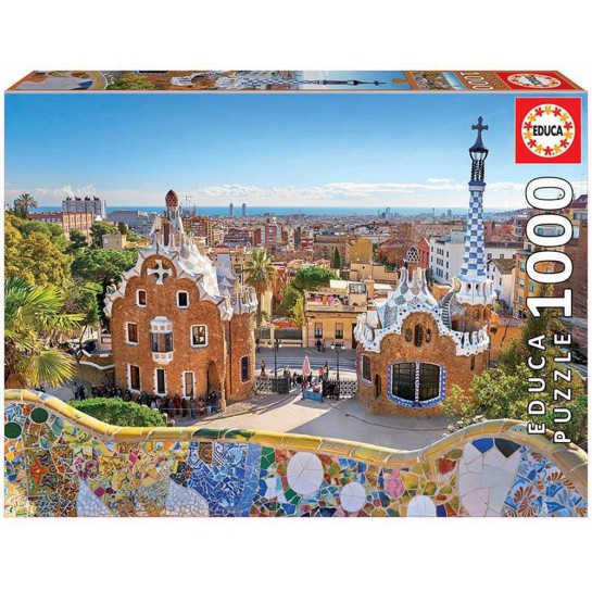 Dėlionė (puzzle) 1000 BARSELONA: vaizdas iš „Park Güell“ 12-99 metų