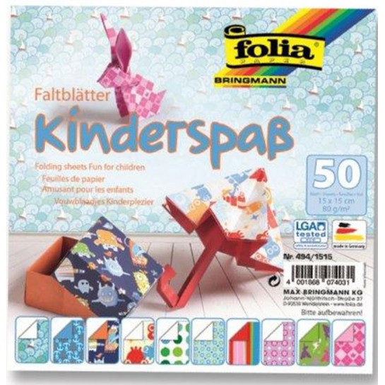 Origami 15x15/50l Folia Fun for children