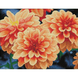 Deimantinė mozaika PEACH DAHLIAS 35x45