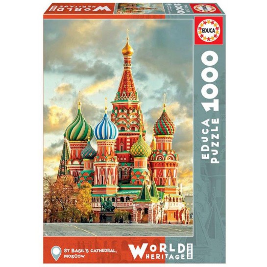 Dėlionė (puzzle) 1000 Šv. BAZILIJAUS KATEDRA, Maskva 12-99metų