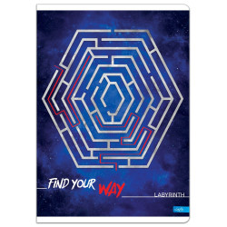 Sąsiuvinis,A5,80l,70g,lang, LABYRINTH