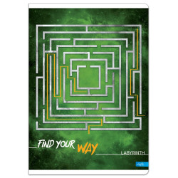 Sąsiuvinis,A5,80l,70g,lang, LABYRINTH