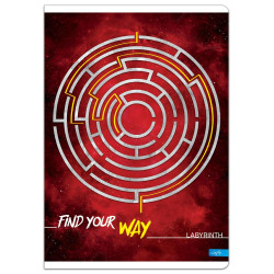 Sąsiuvinis,A5,80l,70g,lang, LABYRINTH