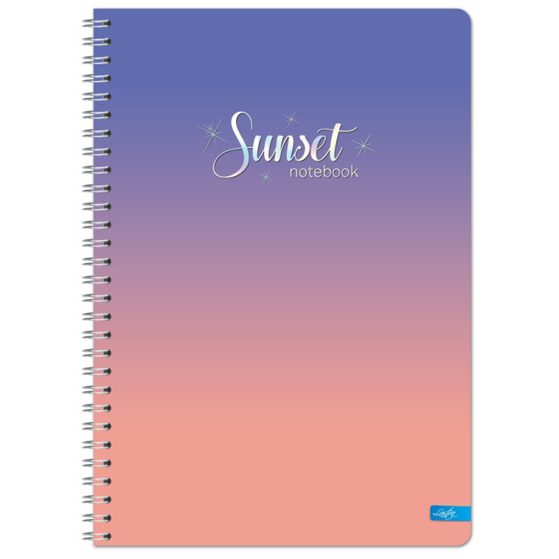 Sąsiuvinis su spirale,A4,60l,70g,linija, SUNSET
