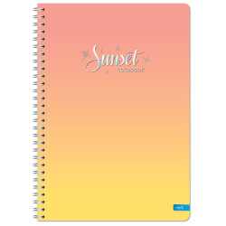 Sąsiuvinis su spirale,A4,60l,70g,linija, SUNSET
