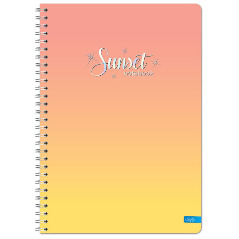 Sąsiuvinis su spirale,A4,60l,70g,linija, SUNSET