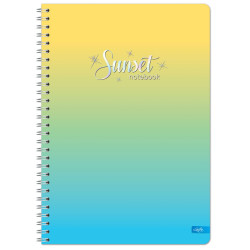 Sąsiuvinis su spirale,A4,60l,70g,linija, SUNSET