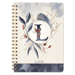 Knyga su spirale, A5, 100lapų, 80g, linija, BLUMEN