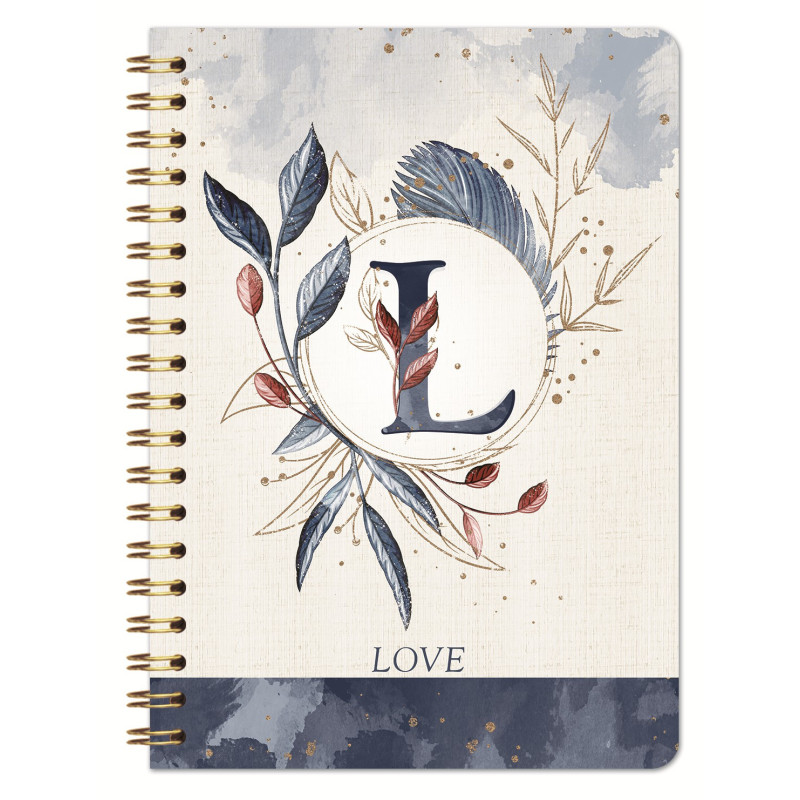 Knyga su spirale, A5, 100lapų, 80g, linija, BLUMEN