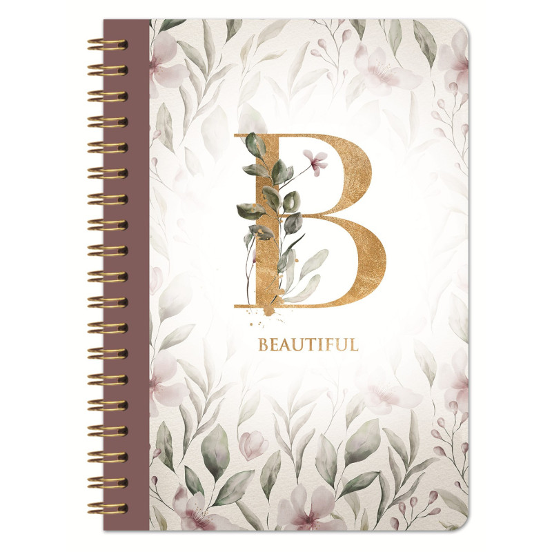 Knyga su spirale, A5, 100lapų, 80g, linija, BLUMEN