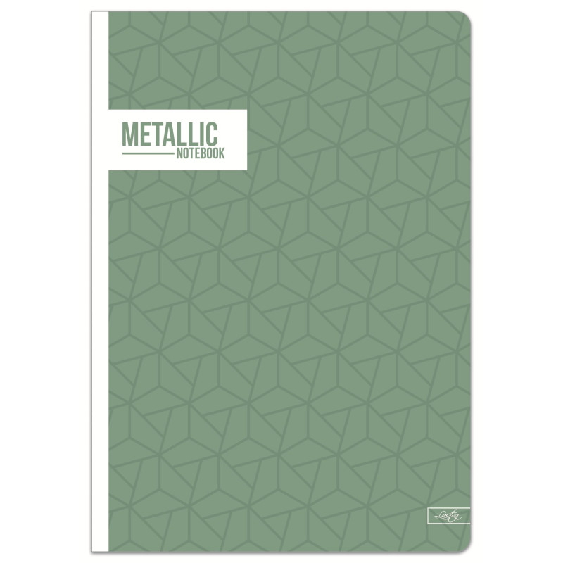 Sąsiuvinis,A5,52l,70g,linija, METALLIC